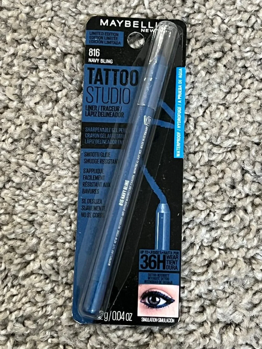 Maybelline Tattoo Studio Sharpenable Gel Pencil Waterproof Eyeliner Navy